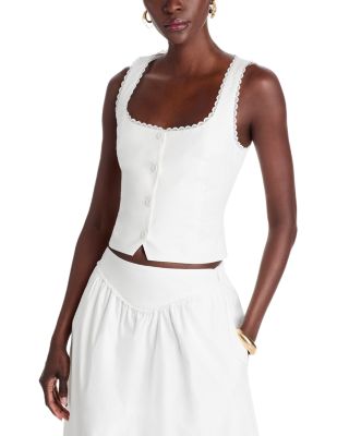 Claire Sleeveless Button Top