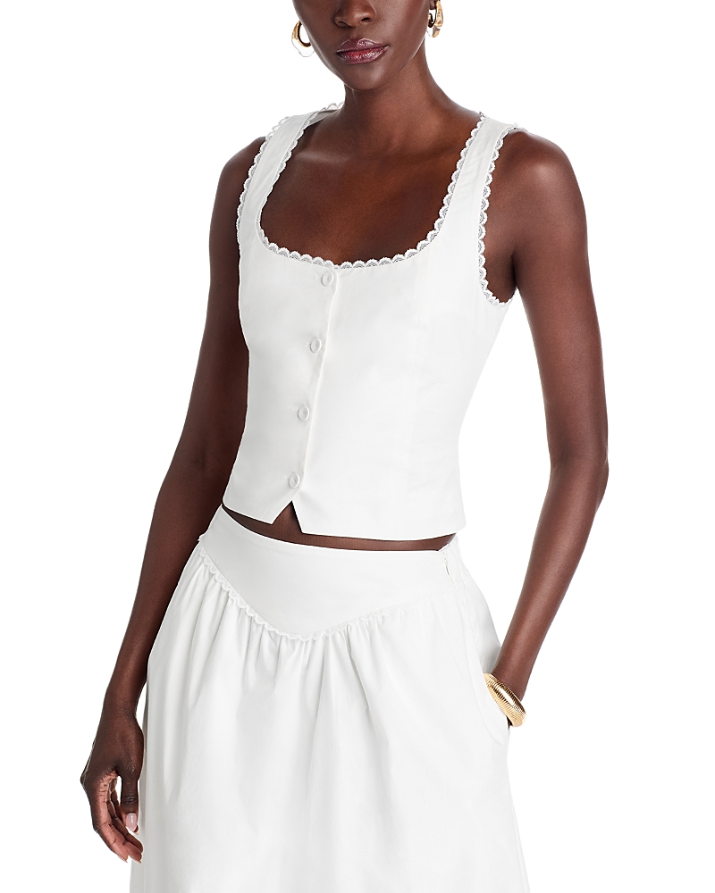 WAYF CLAIRE SLEEVELESS BUTTON TOP