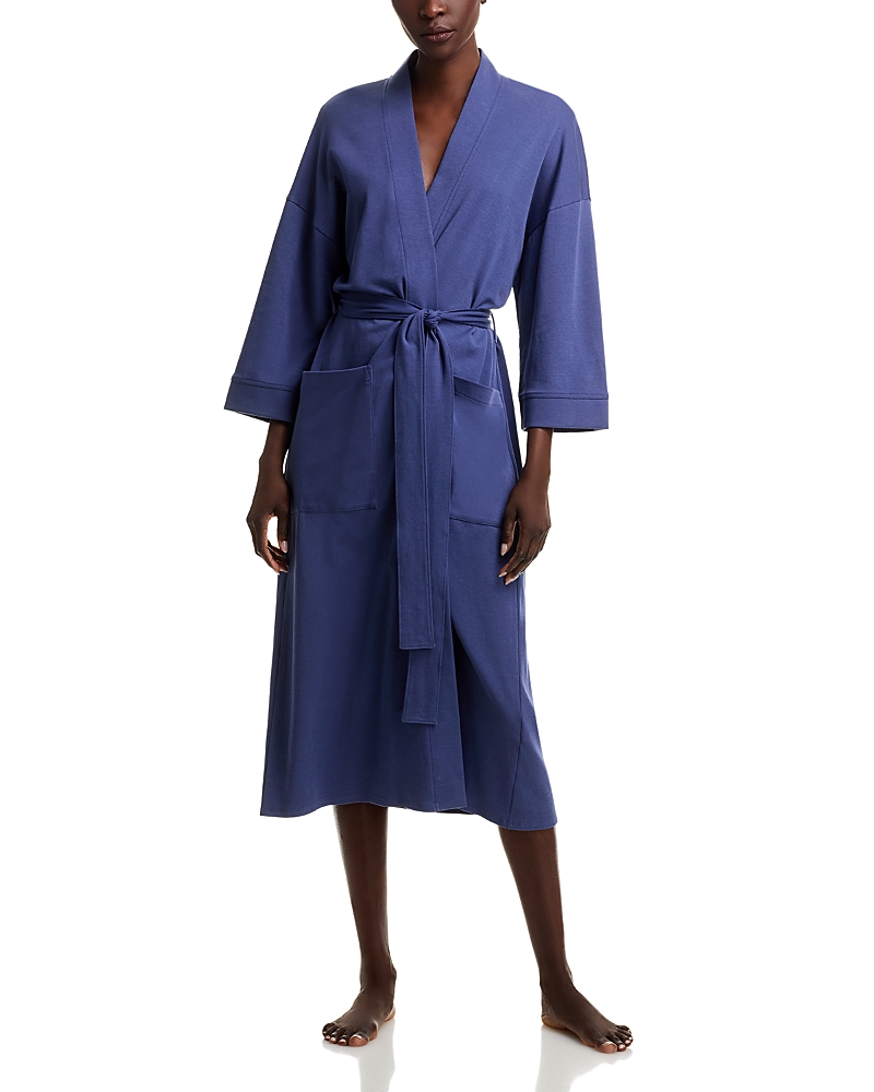 Eileen Fisher Linen Robe In Blue