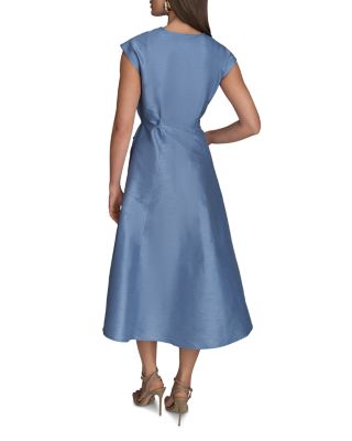 blue dress for baby girl Donna Karan 2000’s Iridescent Blue Taffeta Gown