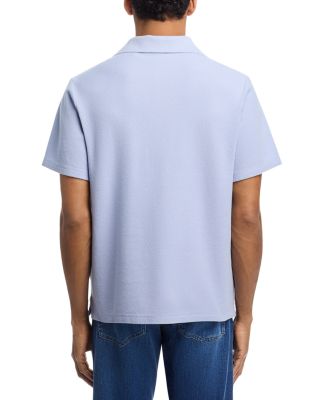 Jacquard Short Sleeve Open Collar Polo Shirt