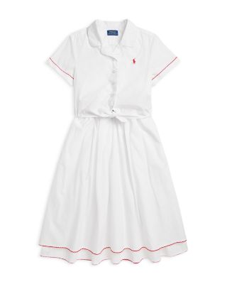 Ralph Lauren - Girls' Cotton Poplin Boxy Top & Skirt Set - Big Kid