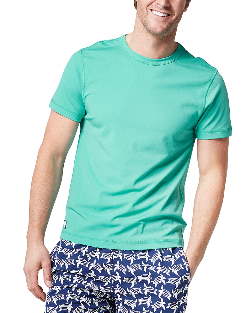 Tom & Teddy Short Sleeve Rash Guard In Spearmint Green