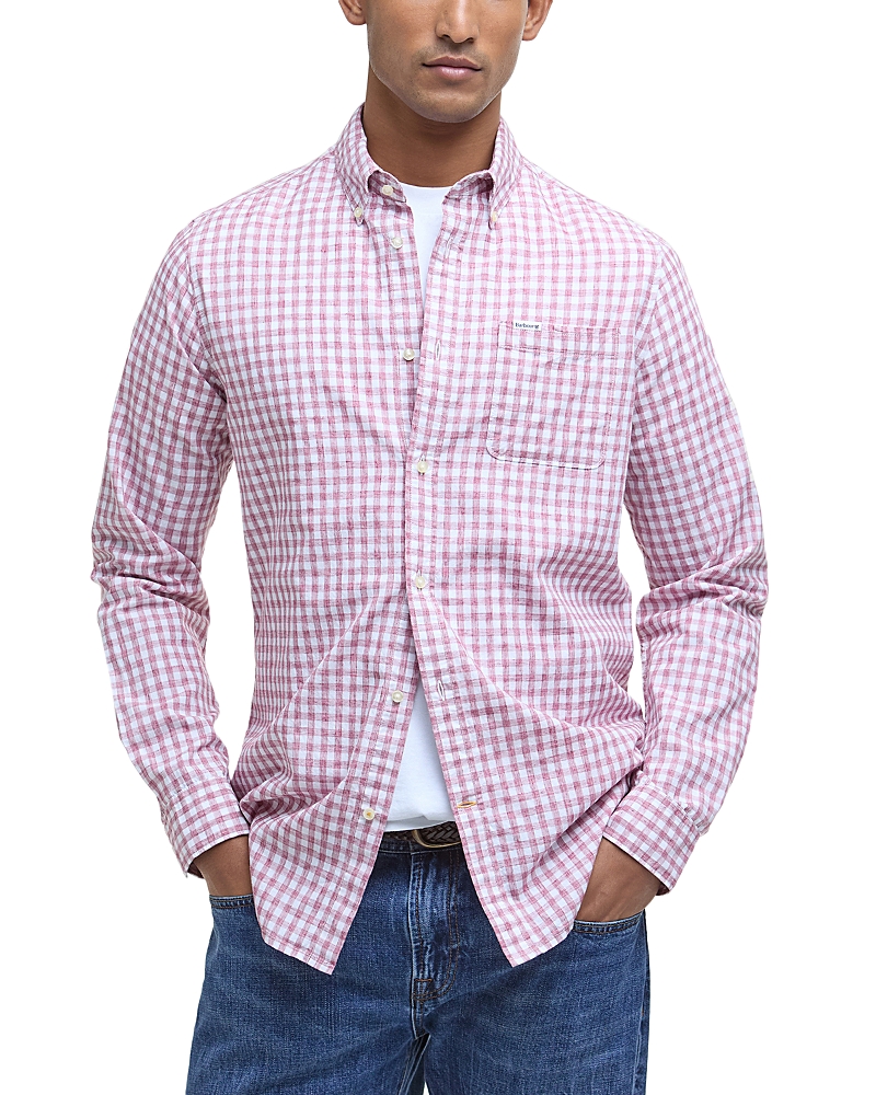 Barbour Kanehill Tailored Fit Gingham Button-down Shirt In Washed Raspberry