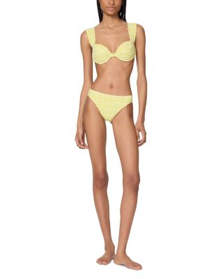 Check Underwire Bra Top & High Cut Bottom