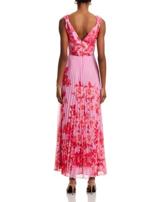 Pleated Floral Guest of Dress - Exclusive