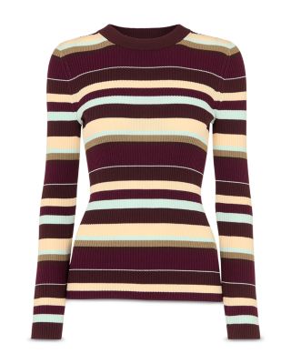 Multi Stripe Crewneck Knit Top