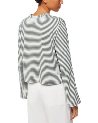 Striped Long Sleeve Crop Tee