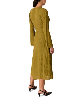Alex Textured Wrap Midi Dress