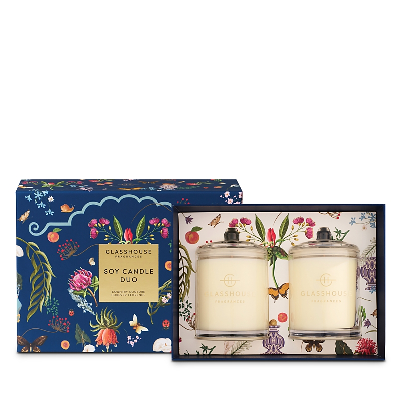 Glasshouse Fragrances Country Couture & Forever Florence Soy Candle Duo