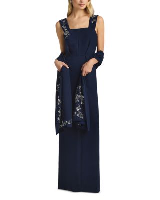 Satin Back Crepe Sequin Scarf