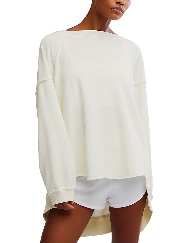Shop Free People One To Beat Sweatshirt In Ivory