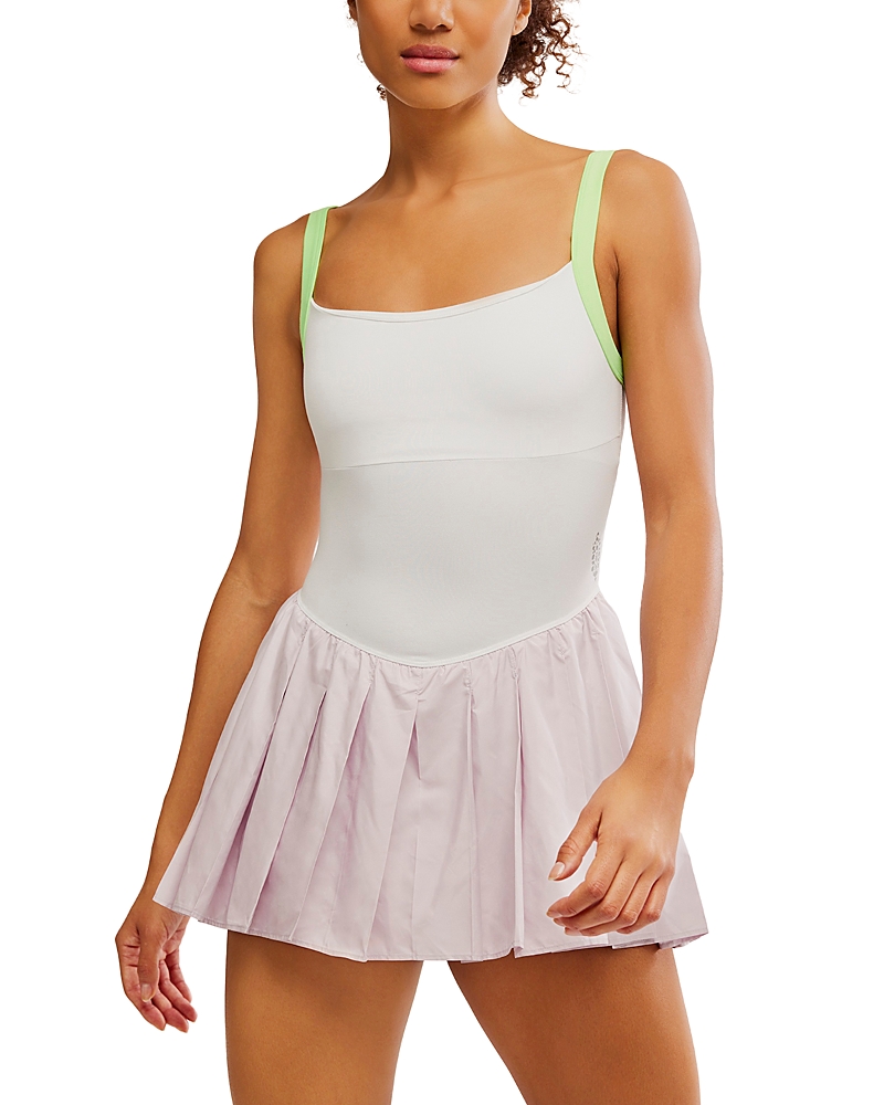 Free People Swing Of Things Color Block Dress In Lavender Glaze