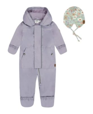 Girls' Mid-Season One-Piece Outerwear with Printed Hat - Baby