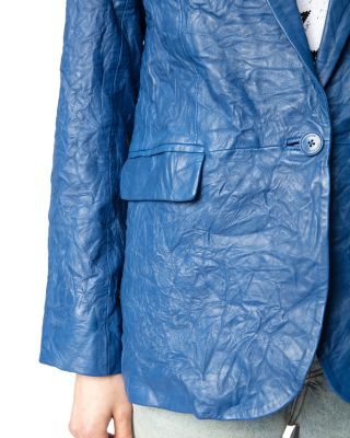 Leather Crinkle Jacket