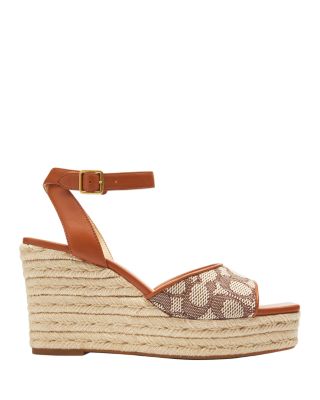 Women&#39;s Signature Jacquard Espadrille Wedge Sandals