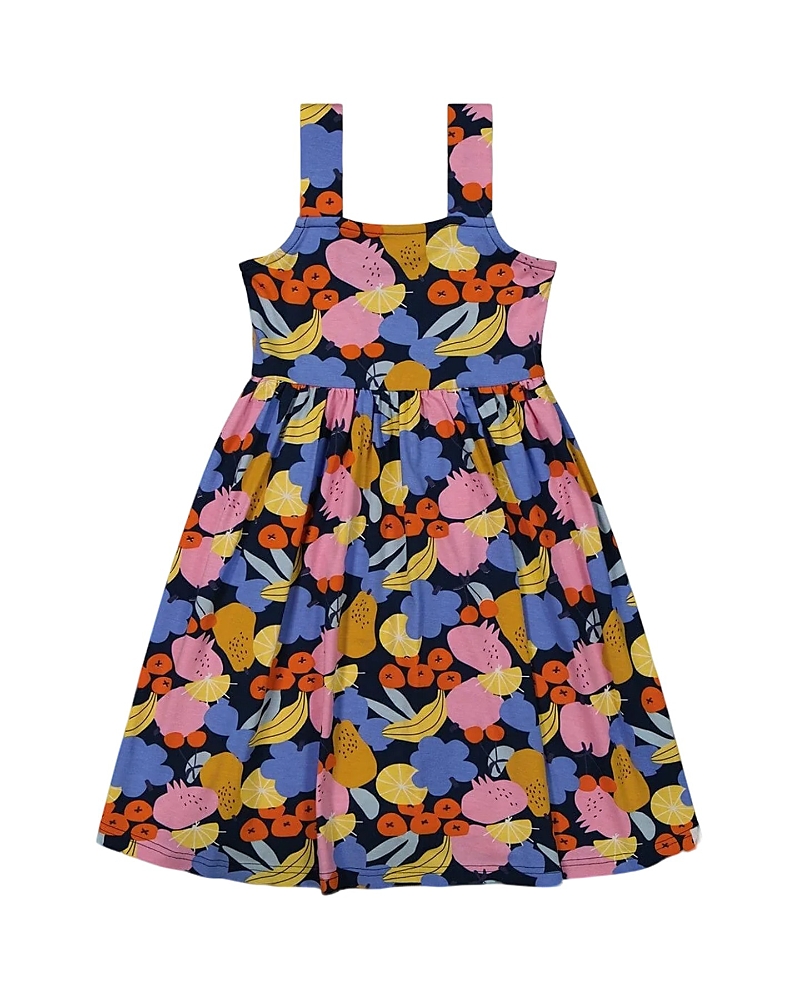 Deux Par Deux Girls' Printed Sleeveless Dress - Little Kid In Multicolored