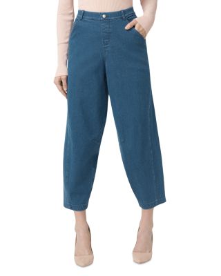 High Rise Cropped Barrel Skimmer Jeans