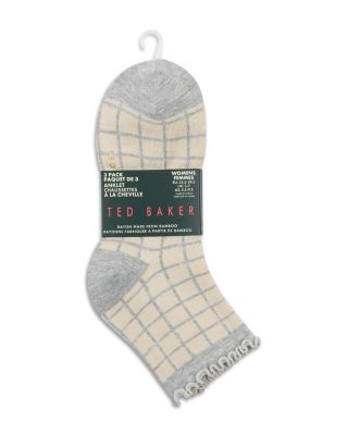 Ruffled Anklet Socks, Set of 3