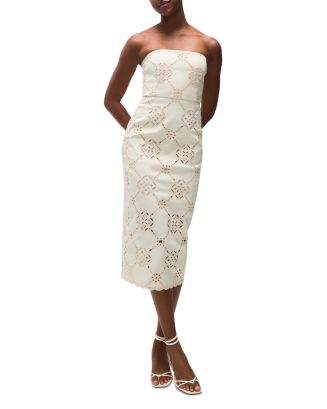 Veronica Beard Netia Strapless Embroidered Dress | Bloomingdale's Women