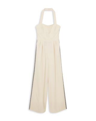 美脚【REISS】Viola 刺繍 ホルターネック ワイド ジャンプスーツ REISS Viola Whipstitched Jumpsuit | Bloomingdale's