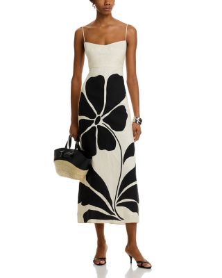 Paloma Linen Exploded Flower Dress