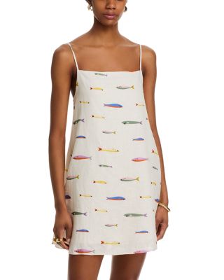 STAUD - Laura Linen Mini Dress