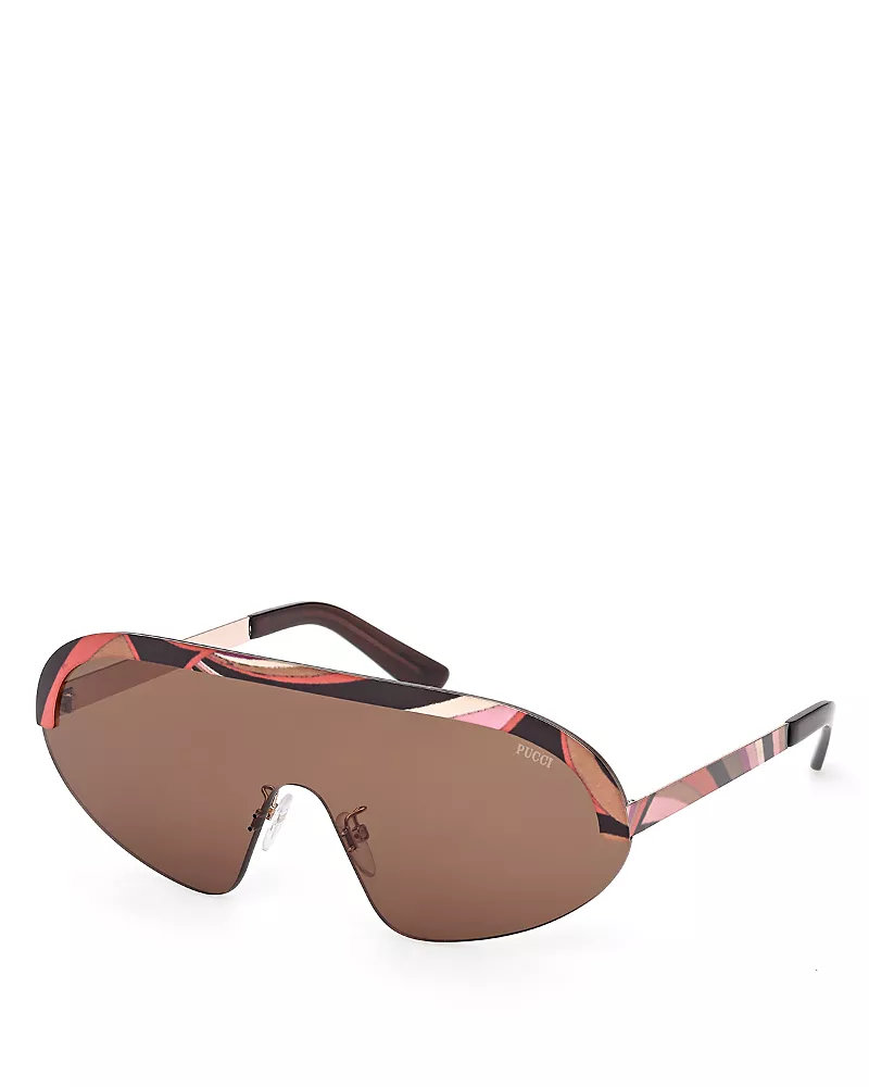 Pucci Shield Sunglasses, 145mm