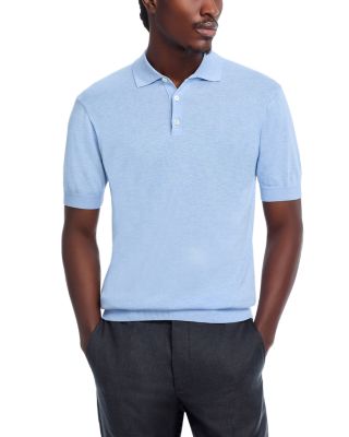 Cotton & Silk Knit Polo Shirt