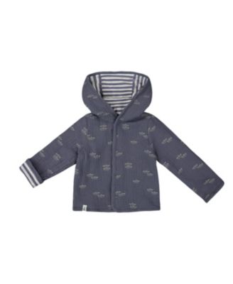 Deux par Deux - Boys' Reversible Organic Cotton Hooded Jacket - Baby