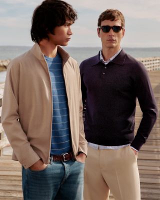 Hastings Regular Fit Striped Silk Sweater