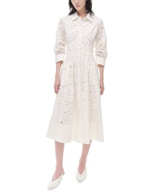 Jazz Eyelet Midi Shirtdress