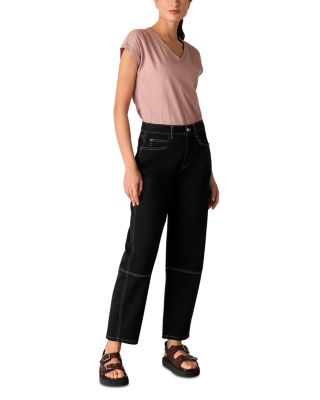 Willa V Neck Cap Sleeve Tee