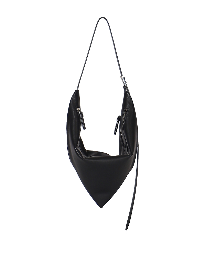 Proenza Schouler Tetra Double-zip Napa Leather Shoulder Bag In Black