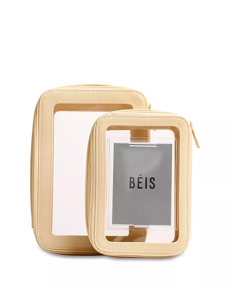 BEIS The in Flight Cosmetic Case in Beige
