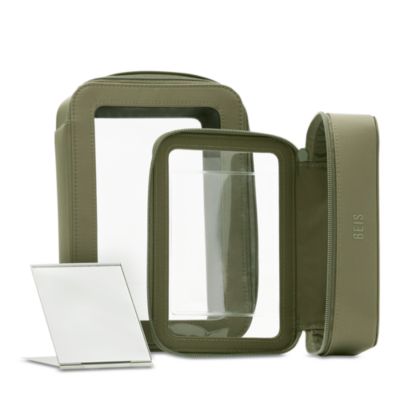 The in Flight Cosmetic Case in Olive