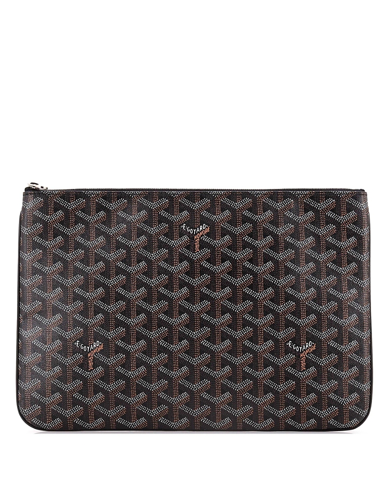 Pre-Owned Goyard Mm Senat Zip Pouch Coated Canvas