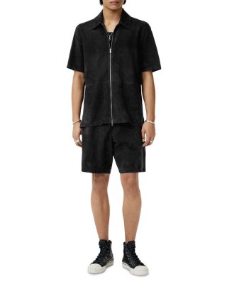 Wade Suede Perforated Short Sleeve Shirt