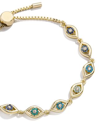 Baublebar Salma Color Pave Evil Eye Slider Bracelet in Gold Tone