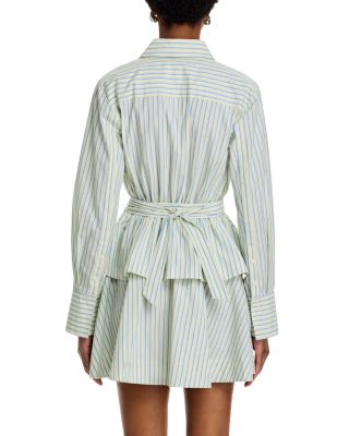 Katherine Belted Poplin Button Down Dress