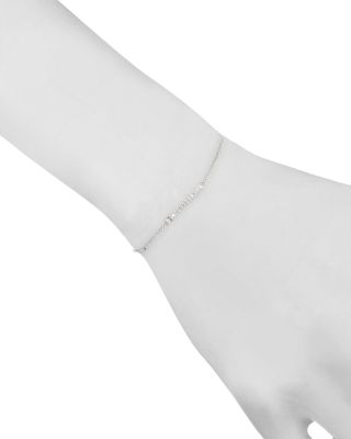 Cubic Zirconia Bar Slider Bracelet in Sterling Silver