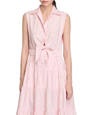 Azazel Rhinestone Maxi Shirt Dress