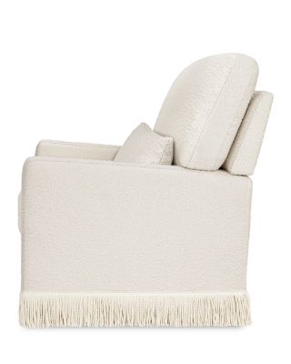 Crawford Pillowback Comfort Swivel Glider - Boucl&eacute; with Tassel Fringe 