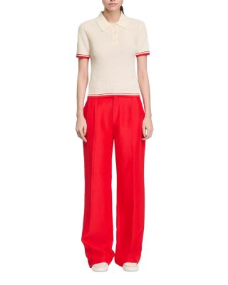 Polo Collar Knit Top