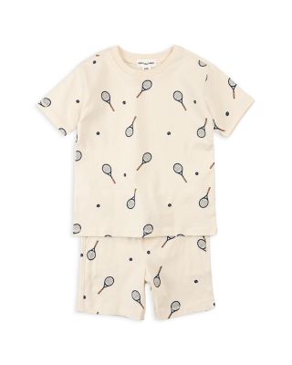Miles The Label - Boys' Tee & Shorts Tennis Print Knit Set - Baby