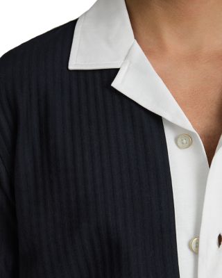 Aster Textured Colorblock Cuban Shirt