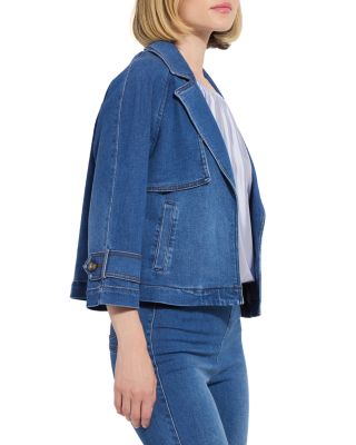 Jeanne Cropped Denim Trench Coat