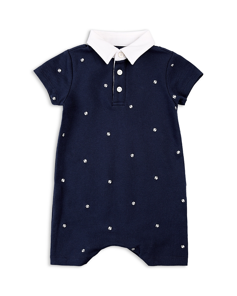 Miles The Label Boys' Tennis Print Knit Romper - Baby In Navy