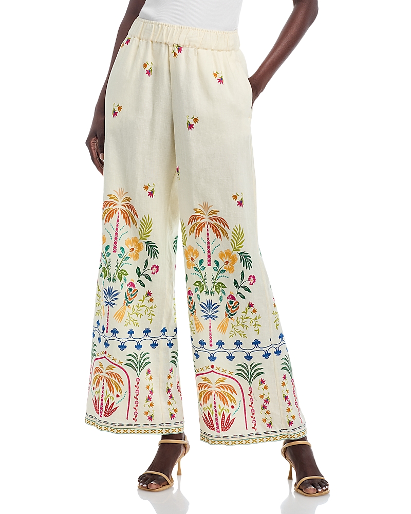 Johnny Was Linen Wide Leg Pants