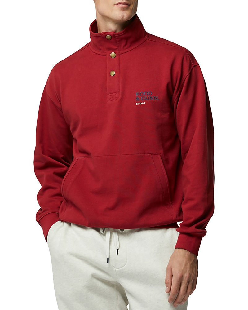 Rodd & Gunn Chandler Avenue Mock Neck Sweatshirt In Crimson